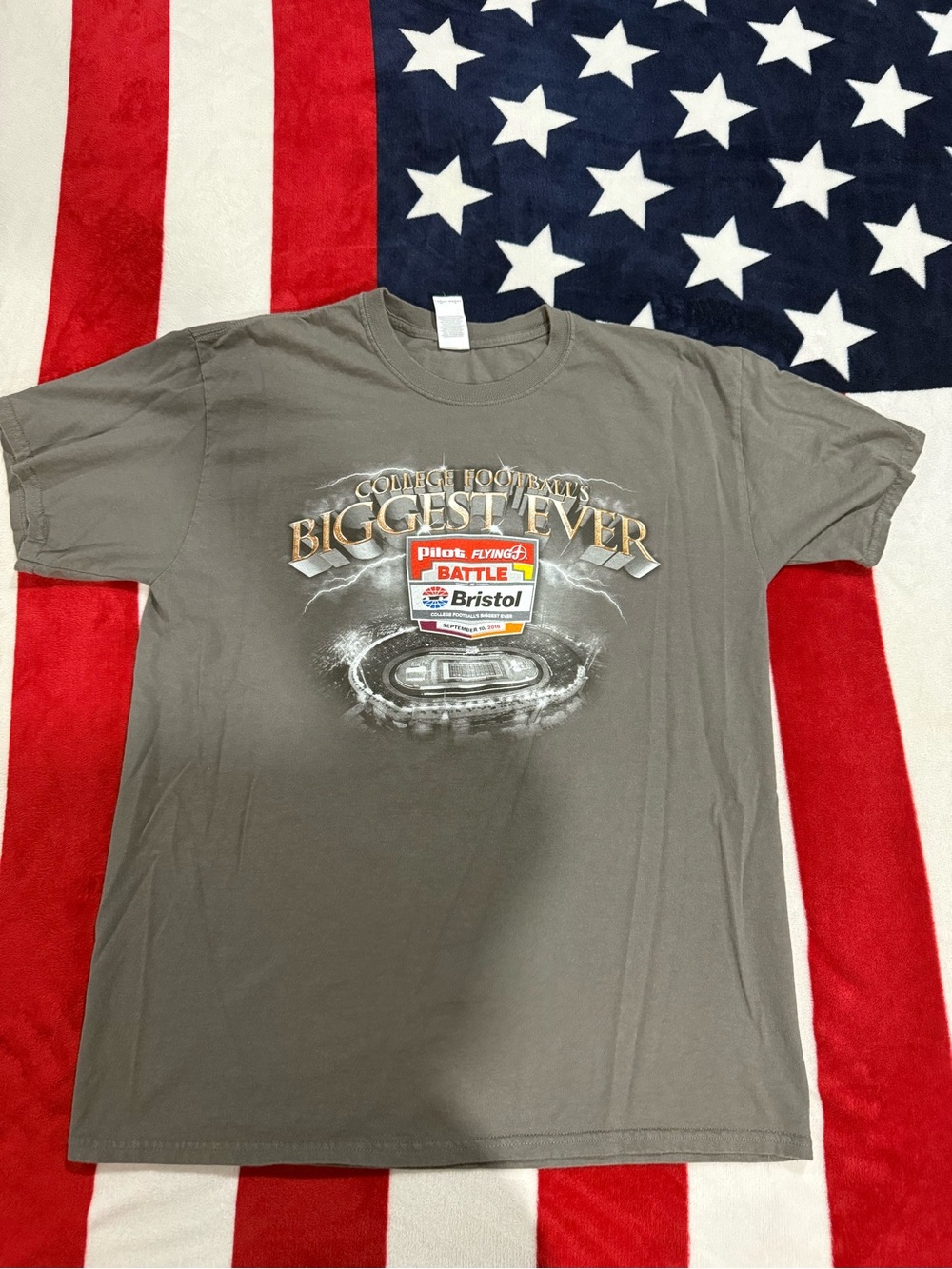 Biggest Ever College Football Graphic Tee - Gray